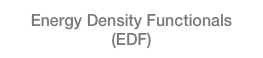 Energy Density Functionals
(EDF)